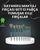 13'lü Fiber Kıllı Yumuşak Makyaj Fırçası Seti Taşınabilir ve Ergonomik Tasa
