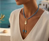 MK Design Jewelry TASARIM MAVİ KOLYE