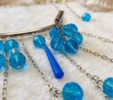 MK Design Jewelry Mavi Cam Kolye