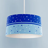 MEKTA HOME BEBEK VE ÇOCUK ODASI Mavi Lacivert Yıldız Desenli Avize