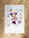 MEKTA HOME BEBEK VE ÇOCUK ODASI Minnie Mause Küçük Figür Desenli Halı