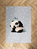 MEKTA HOME BEBEK VE ÇOCUK ODASI Sevimli Panda Desenli Halı
