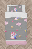 MEKTA HOME BEBEK VE ÇOCUK ODASI Unicorn ve Seksek Desenli Nevresim Takımı