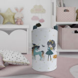 MEKTA HOME BEBEK VE ÇOCUK ODASI Bal Kabaklı Unicorn Desenli Oyuncak Sepeti