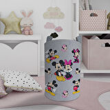 MEKTA HOME BEBEK VE ÇOCUK ODASI Mickey ve Minnie Mause Desenli Seksekli Oyuncak Sepeti 