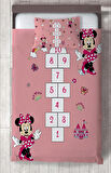 MEKTA HOME BEBEK VE ÇOCUK ODASI Seksekli Minnie Mouse Desenli Yatak Örtüsü