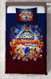 MEKTA HOME BEBEK VE ÇOCUK ODASI Sonic Boom Desenli Yatak Örtüsü