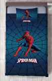 MEKTA HOME BEBEK VE ÇOCUK ODASI Spider Man Desenli Lacivert Yatak Örtüsü