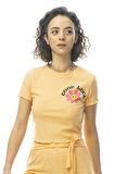 KADIN BASKI DETAYLI CROP T-SHIRT