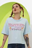 KADIN BASKI DETAYLI CROP T-SHIRT