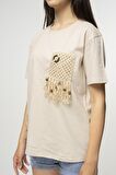 KROŞE ÖRGÜ DETAYLI T-SHIRT