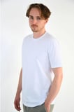 unisex 2'li beyaz mint düz basic tişört %100 pamuklu