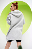 Kadın Fermuarlı Kapüşonlu Sweatshirt Hoodıe