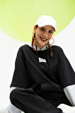 Unisex Kapüşonlu Siyah Gri Collage Sweatshirt