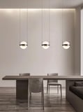 Ø60 CM AKRİLİK KÜRE SARKIT AVİZE ANTRASİT-RAL7016  SOĞUK BEYAZ IŞIK-6500K 