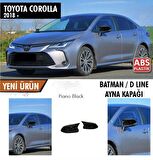 Toyota Corolla Batman Yarasa Ayna Kapağı Piano Black 2018 sonrası