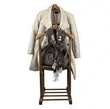 Melada Mobilya Gürgen Çift Tepeli Dilsiz Uşak Cilalı Ceviz Sehpalı