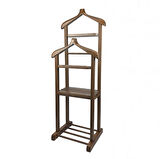 Melada Mobilya Gürgen Çift Tepeli Dilsiz Uşak Cilalı Ceviz Double Sehpalı