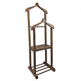 Melada Mobilya Gürgen Çift Tepeli Dilsiz Uşak Cilalı Ceviz Basic Sehpalı