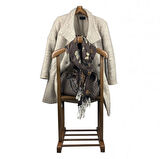 Melada Mobilya Gürgen Çift Tepeli Dilsiz Uşak Cilalı Ceviz Basic Sehpalı