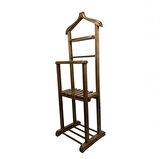 Melada Mobilya Gürgen İkili Dilsiz Uşak Ceviz Cilalı Sehpalı