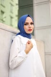 Bambu Kraş Şal İndigo