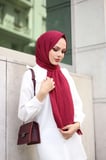 Bambu Kraş Şal Bordo