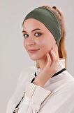 Sihirli Yapışkanlı Kaymayan Bandana Spor Bone Haki