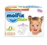 Molfix Pure Soft 5 Beden Junior 66'lı Bebek Bezi