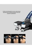Sayarmarkt Kafa Lambası LED USB Şarjlı 60° Ayarlanabilir IPX5 Su Geçirmez Kızılötesi Hareket Sensörlü Outdoor