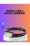 Sayarmarkt Şarjlı LED Kafa Lambası COB XPE Beyaz Işıklı Sensörlü Lityum Bataryalı