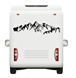 220 x 60 cm Dağ Manzarası Karavan Sticker
