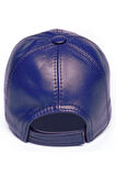 Lacivert Unisex Deri Beyzbol Şapka