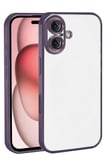 Newface Apple iPhone 17 Razer Lensli Silikon - Mor