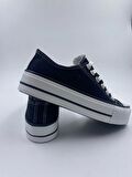 Unisex Yüksek Taban Sneaker Spor Ayakkabı Siyah