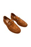 Scarpe Taba Hakiki Deri Kadın Süet Babet Ayakkabı