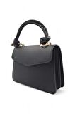Pouch Siyah Zarf Model 2 Bölmeli El ve Omuz Çantası