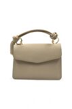 Pouch Bej Zarf Model 2 Bölmeli El Çantası