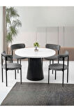 Milas Natural Ahşap Bohem Yemek Masası 120x120