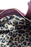 Süet Hobo Çanta, Bordo Renk, Altın Rengi Metal Detaylı, Leopar Desenli İç Astar