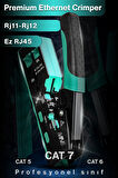 MN6 MN404 Ez rj45 pense/profesyonel Sınıf-RJ45 CAT7/CAT6/CAT5, RJ11 ve RJ12-Cat 6 pense