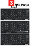 MN6 MR02 Rusça Klavye Sticker/3 Adet/Rusça Türkçe Klavye Etiketi/Rusça Keyboard Sticker