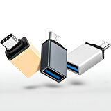 MN6 X5 Type-C Usb otg.5 Adet YÜKSEK HIZLI Veri Aktarımı Usb 3.0 otg dönüştürücü.Mini Otg Çevirici Adaptör