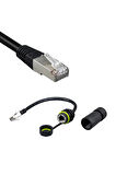 MN6 MN810XF Erkek–Dişi IP68 Su Geçirmez RJ45 Konnektör | Cat6 Kablolu Dış Mekân Ağ Bağlantısı