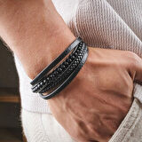 Moncuk Design Mat Oniks Doğaltaş Ve Deri Bileklik 33512B9D14