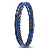 Moncuk Design Mavi Renk Çoklu Deri Bileklik 33513B5D2