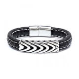 Moncuk Design Çelik Ve Deri Bileklik 33511B2D20