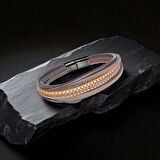 Moncuk Design Taba Kahve Çoklu Deri Bileklik 33513B2D8