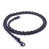 Moncuk Design Sarmal Halat Çelik Kolye 4Mm 3351CEK056