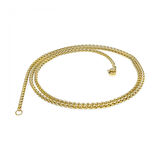 Moncuk Design Sarı Renk Çelik Kolye 2.5Mm 3351CEK012